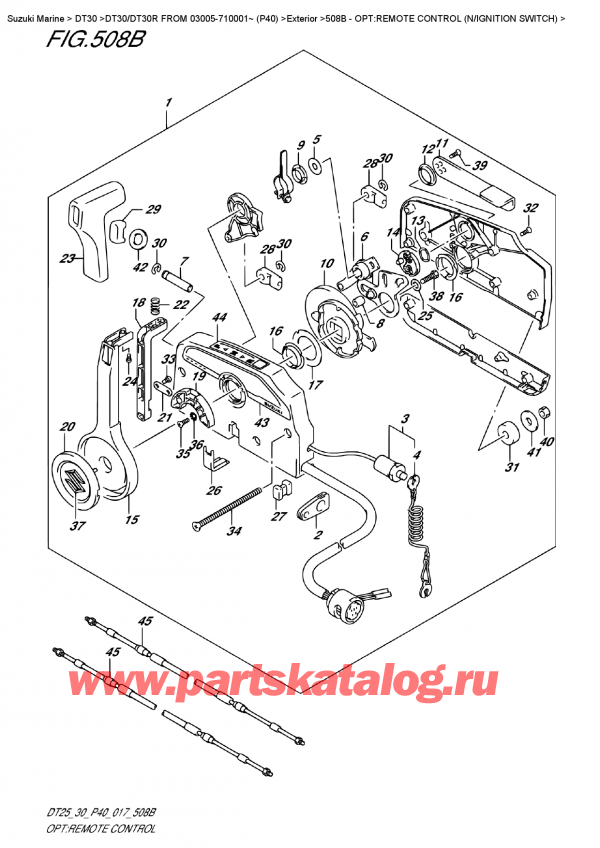  , , Suzuki DT30R S/L FROM 03005-710001~ (P40), :   (N / ignition )