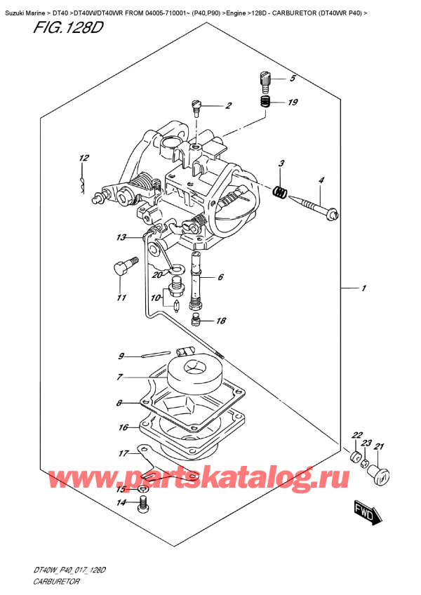   ,    , Suzuki DT40W RS / RL FROM 04005-710001~ (P40), Carburetor (Dt40Wr   P40)