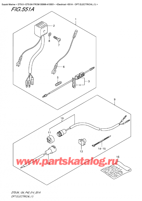 ,    , Suzuki DT9.9A  FROM 00996-410001~ , :  (1) - Opt:electrical (1)