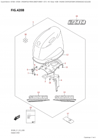 420B - Engine Cover  ((Df200At,Df200Az):(021,022,023)) (420B -   () ( (Df200At, Df200Az) : (021, 022, 023) ))