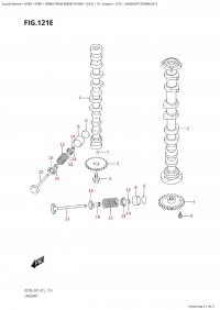 121E - Camshaft (Df80A:e01) (121E -   (Df80A: e01))