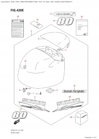 420E - Engine Cover (Df80A:e01) (420E -   () (Df80A: e01))