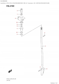210C - Shift Rod (Dt9.9A:p40,Dt15A:p40) (210C -   (Dt9.9A: p40, Dt15A: p40))