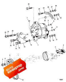 Alternator And Mounting Hardware (4.2l 200) (����������� � ���������ing Hardware (4.2l 200))