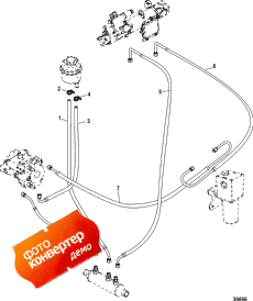 Axius Steering, Hoses (hp Filter) Sn 1a349743 And Up, Gen I (Axius  , s (hp ) Sn 1a349743  , Gen I)