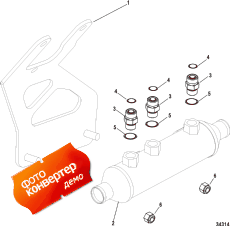 Axius Steering, Oil Cooler And Bracket, Gen I (Axius  , Oil Cooler  , Gen I)