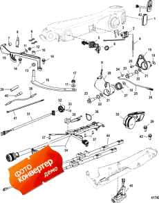 Big Tiller Handle Kit Components (manual 40-60 Elhpt) (Big ������������ �������� ������� Components (������ 40-60 Elhpt))