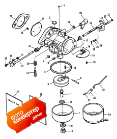 Carburetor - 40 H.p. (92c) E000001, E065371 ( - 40 H.p. (92c) E000001, E065371)