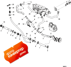 Cooling System, Raw Water, Starboard (sn 1a349419 And Below) ( System, Raw Water, Starboard (sn 1a349419  ))