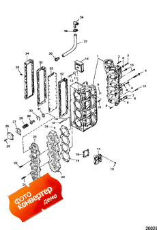 Cylinder Block Assembly (serial # 0e138600 Thru 0e173427) (  Assembly (serial # 0e138600 Thru 0e173427))