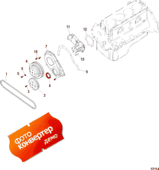 Cylinder Block, Front Cover And Circulating Pump ( ,    Circulating )