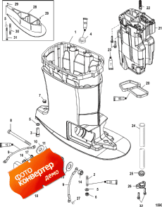 Driveshaft Housing & Exhaust Tube (   &  )