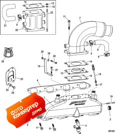 Exhaust Manifold, Elbow And Riser ( , Elbow  Riser)