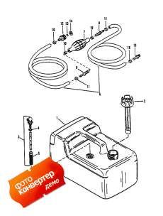 Fuel Tank And Line (plastic - 3.2 Gallon) (   Line ( - 3.2 ))