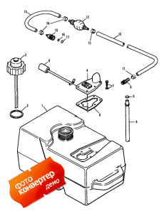 Fuel Tank And Line (plastic - 6.0 Gallon) (   Line ( - 6.0 ))