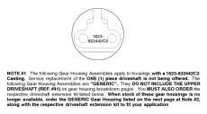 Gear Housing Chart (s/n-0g437999 & Below) (  Chart (s / n-0g437999 & ))