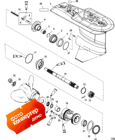 Gear Housing, Propshaft 2.31:1 0t622484/ 0p222544 And Below ( ,    2.31: 1 0t622484 / 0p222544  )