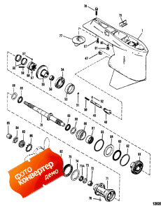 Gear Housing (propshaft) - Counter Rotation (  (  ) -  )