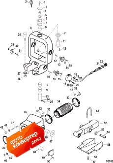 Gimbal Ring And Bell Housing Assembly (with Trim Sensor) (Gimbal   Bell  Assembly (with  ))