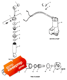 Parts Breakdown Tilt Cylinder, Trim Cylinder, Motor & Pump (Parts Breakdown  ,  , Motor & )