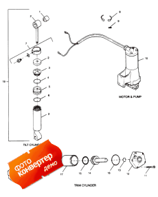 Parts Breakdown Tilt Cylinder, Trim Cylinder, Motor & Pump (Parts Breakdown ������� �������, ������� �����, Motor & �����)