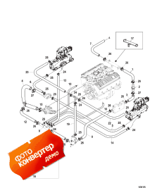 Standard Cooling System (alpha) (single And 3 Point Drain) (  System (alpha) (single  3 Point Drain))