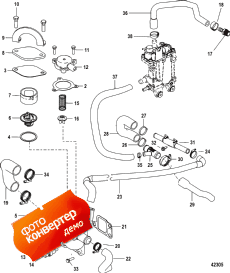 Standard Cooling System, Raw Water With Power Steering (  System, Raw Water With Power  )