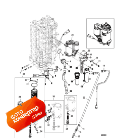 Starboard Cylinder Block/oil Cooler (1b830815 And Below) (Starboard   / oil Cooler (1b830815  ))