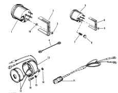 Tachometer, Trim Gauge And Alarm Horn (, Trim Gauge  Al Horn)