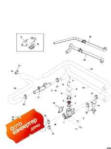 Thermostat And Hoses (standard Cooling) (s/n: 0l341000 And Up) (  s ( ) (s / n: 0l341000  ))