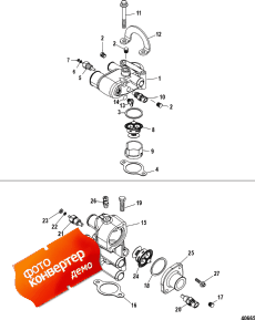 Thermostat And Housing, Single And 3 Point Drain (  , Single  3 Point Drain)