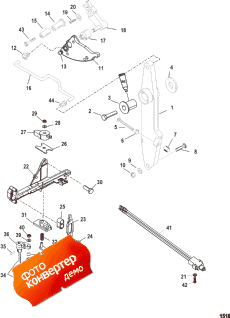 Throttle Lever And Shift Shaft (s/n-0t818234 & Below) (     (s / n-0t818234 & ))