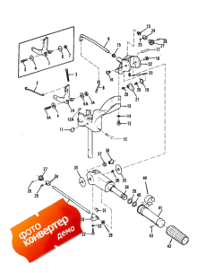 Tiller Handle And Throttle Linkage (84a/92b & Ser. # E00000 (   age (84a / 92b & Ser. # E00000)