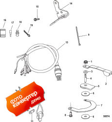 Tiller Handle Kit Components (821455a6 / A7 / A20) (������������ �������� ������� Components (821455a6 / A7 / A20))