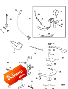 Tiller Handle Kit Components (828813a2 / A3 / A33) (������������ �������� ������� Components (828813a2 / A3 / A33))