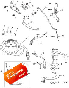 Tiller Handle Kit Components (880095a2 /a05) (������������ �������� ������� Components (880095a2 / a05))
