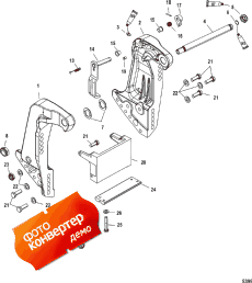 Transom Bracket (s/n Usa-0t800999/ Bel-0p267999 And Below) (  (s / n Usa-0t800999 / Bel-0p267999  ))