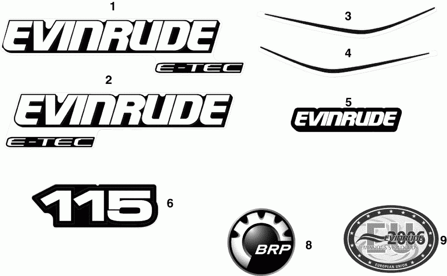    EVINRUDE E115DBXSCR  - cals - cals