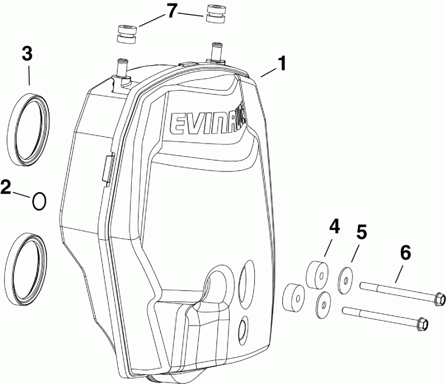  Evinrude E115DPLSCR  - r Silencer / r 