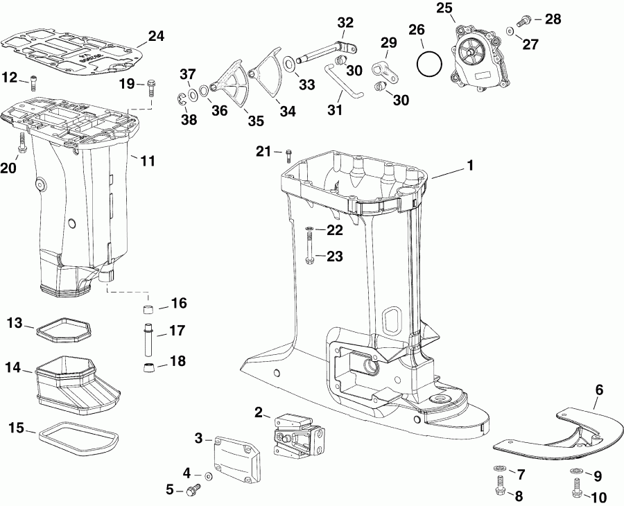    EVINRUDE E115DPLSCR  - haust Housing