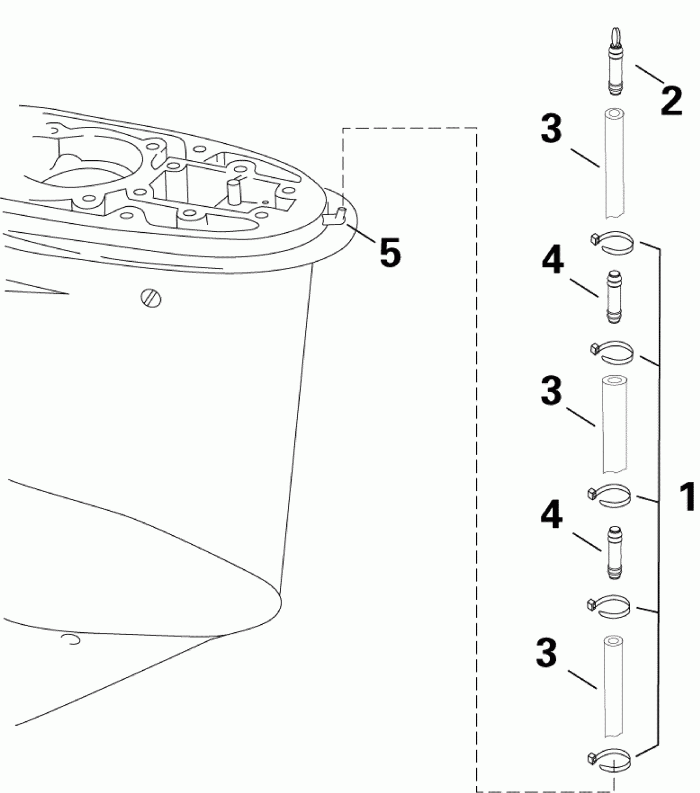   EVINRUDE E150DBXSCF  - eedometer Hose Assembly - eedo  Assembly