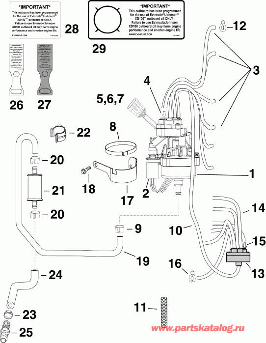    Evinrude E150DBXSCR  - l Pump - l 