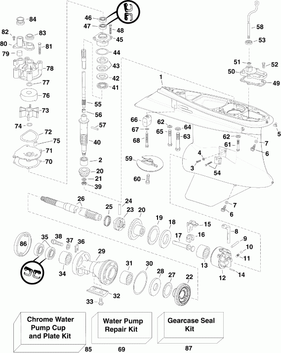  Evinrude E150HSLSCF  - arcase / arcase