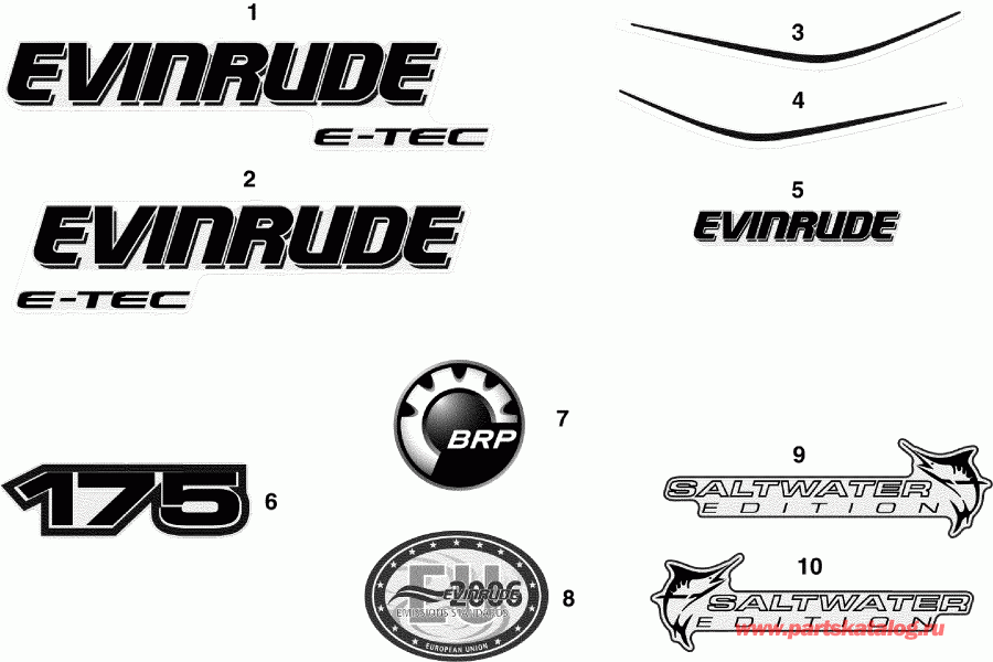   Evinrude E175DCXSCF  - cals