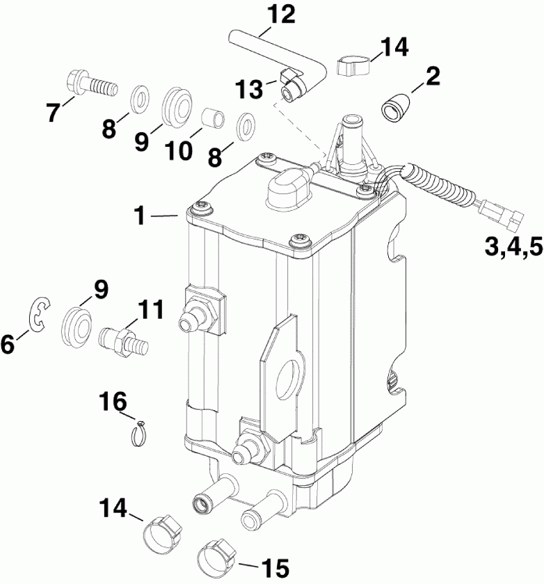   EVINRUDE E175DMXSCF  - el  &  - el Pump & Vapor Separator