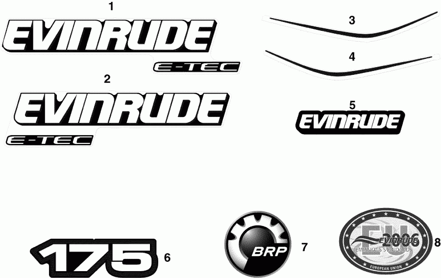   Evinrude E175DPXSCF  - cals