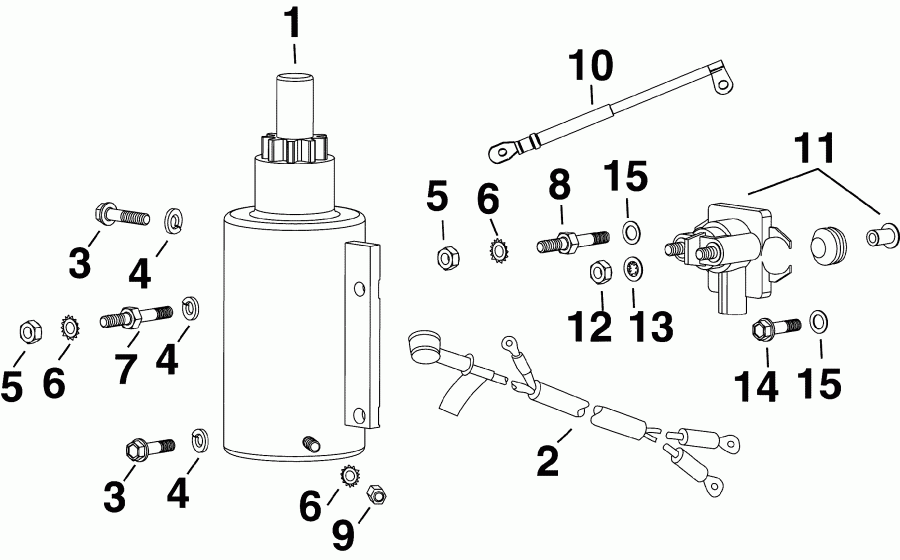  EVINRUDE E65WDRYSCS  - ectric  & Solenoid - ectric Starter & Solenoid