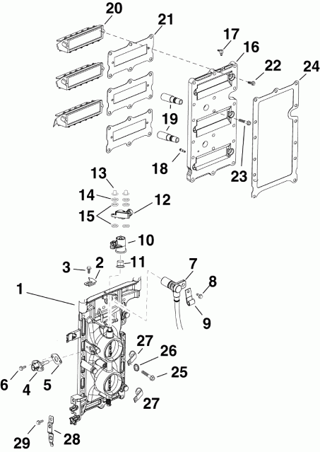  Evinrude E90DPLSCB  - take  Assembly