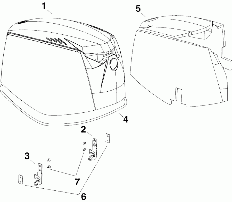    Evinrude E90DSLSCM  - gine Cover / gine 