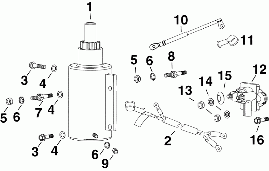   EVINRUDE E40DHLAGA - ITALY ONLY  -  & Solenoid - electric Starter & Solenoid